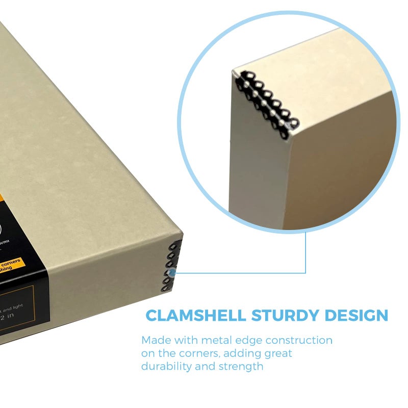 Lineco, Archival Tan 3-Ring Binder Preservation Album Box 12.25 x 11.25 x 2 Inch. Unique Design to Store, Preserve, Organize Photos, Art, Photography, Crafts Acid-Free - Image 4